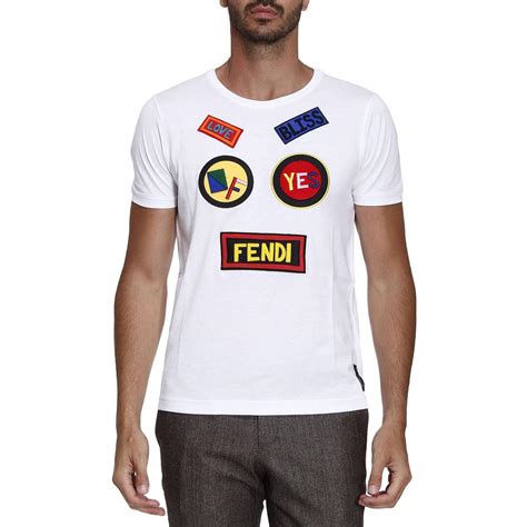 white fendi shirt mens|fendi embroidered t shirt.